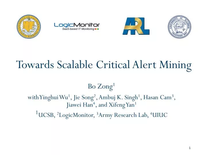 towards scalable critical alert mining