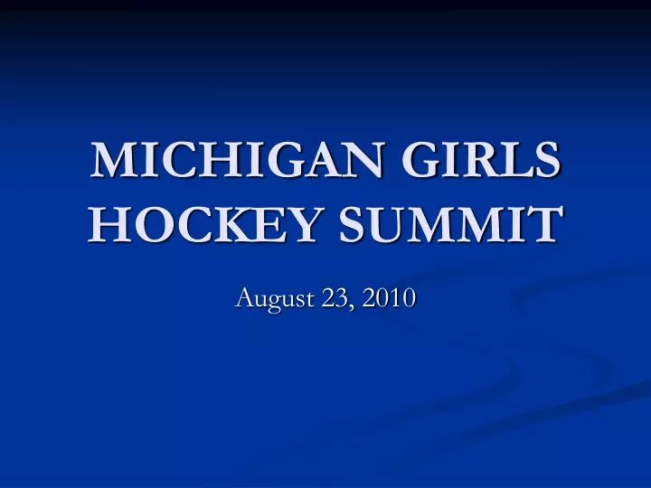 michigan girls hockey summit