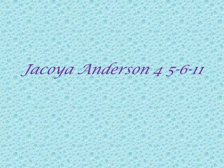 jacoya anderson 4 5 6 11