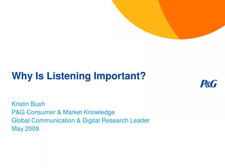 why is listening important