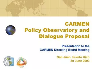 CARMEN Policy Observatory and Dialogue Proposal
