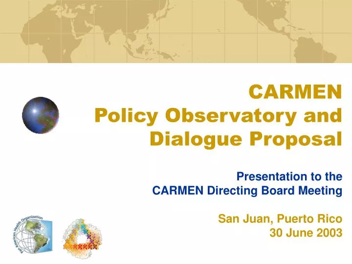 carmen policy observatory and dialogue proposal