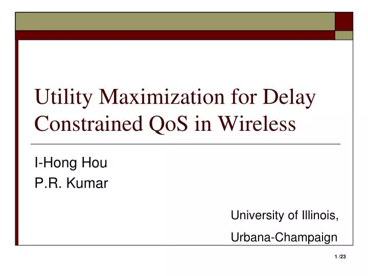 utility maximization for delay constrained qos in wireless