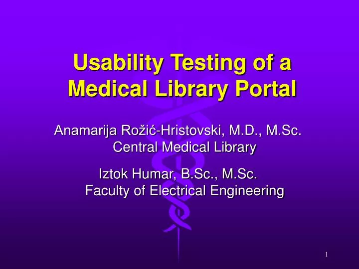 usability testing of a medical library portal