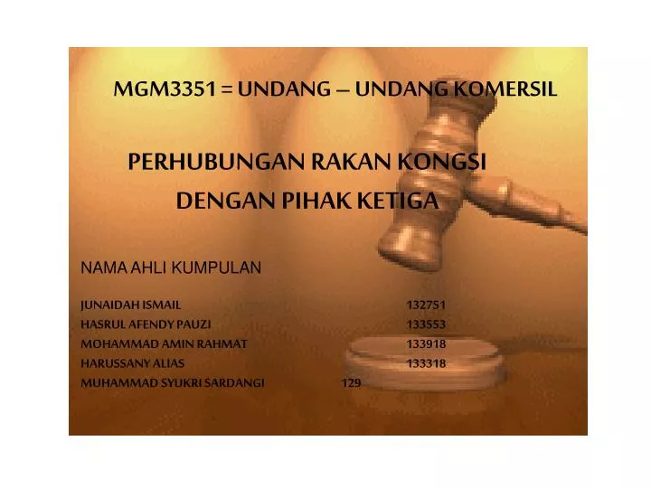 mgm3351 undang undang komersil