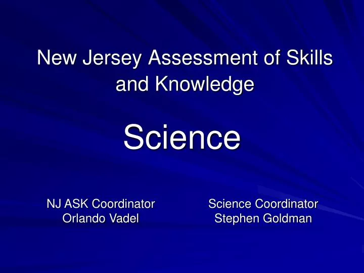 new jersey assessment of skills and knowledge
