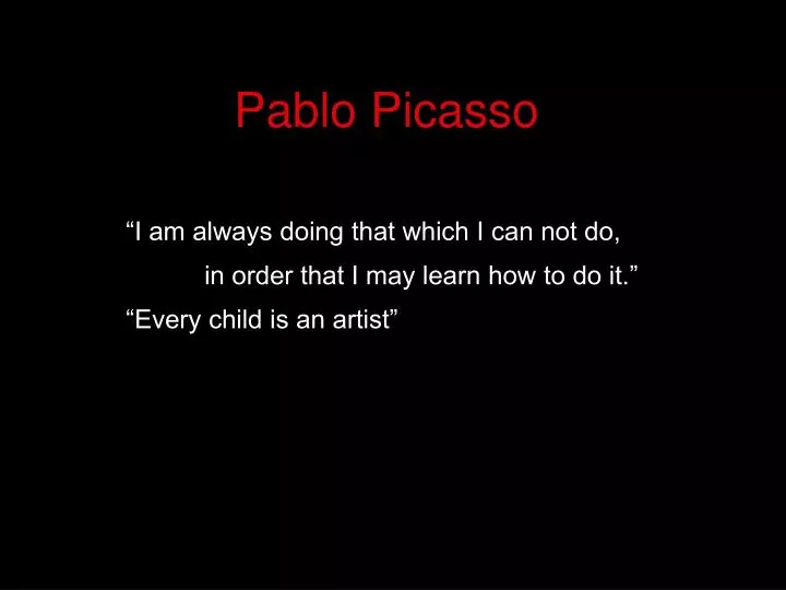 pablo picasso