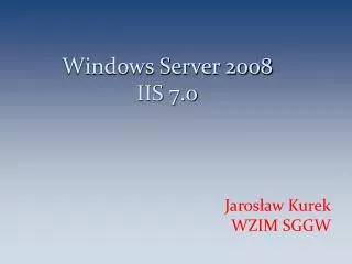 windows server 2008 iis 7 0