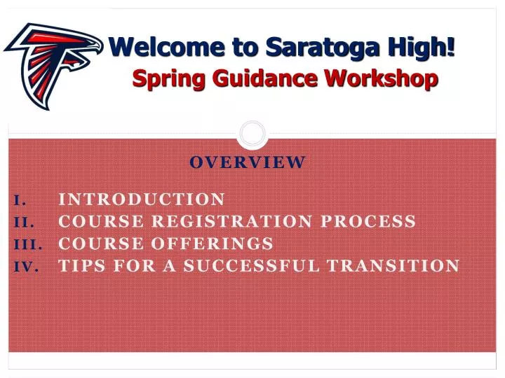 overview introduction course registration process course offerings tips for a successful transition