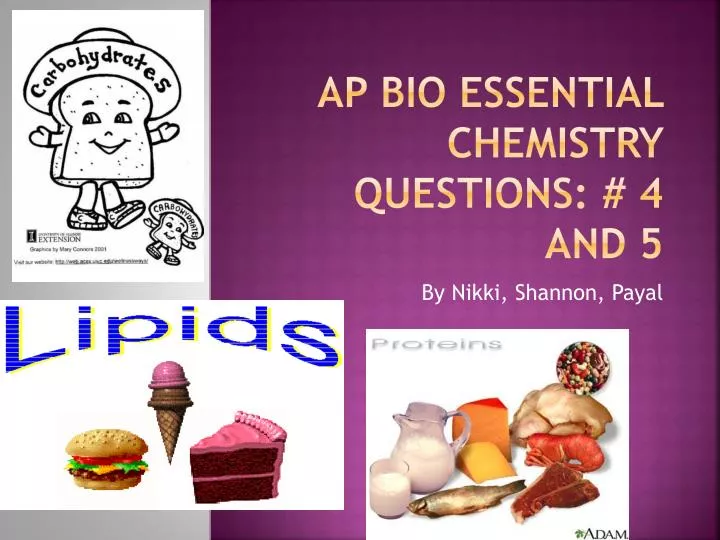 ap bio essential chemistry questions 4 and 5