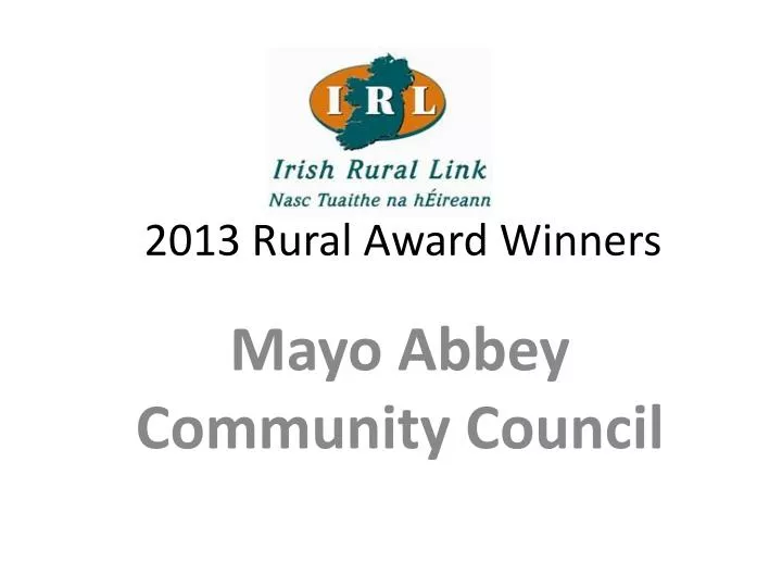 2013 rural award winners