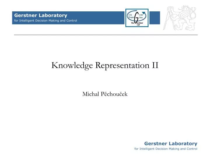 knowledge representation i i