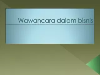wawancara dalam bisnis