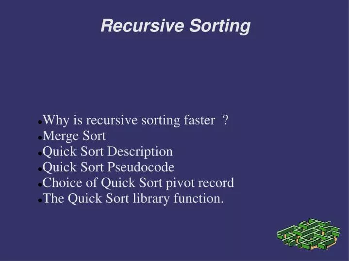 recursive sorting