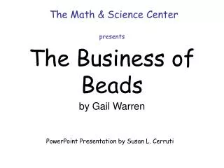 The Business of Beads