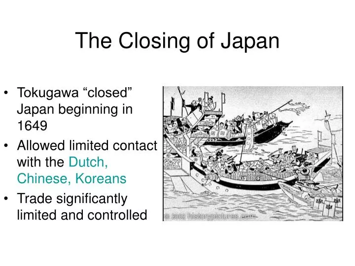 the closing of japan
