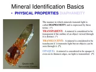 Mineral Identification Basics
