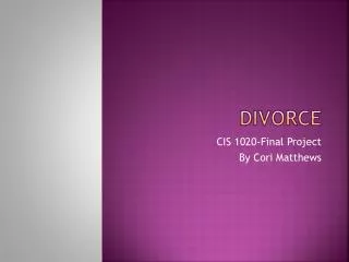 Divorce