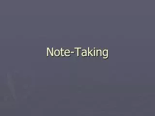 Note-Taking