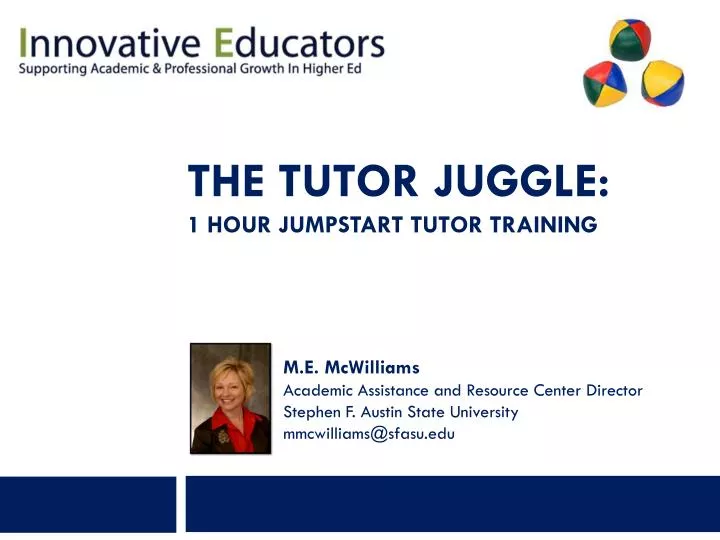 the tutor juggle 1 hour jumpstart tutor training