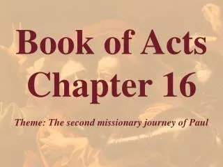 Book of Acts Chapter 16