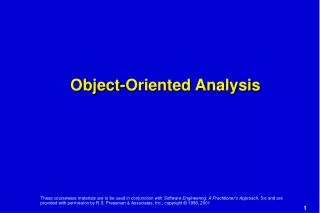 Object-Oriented Analysis