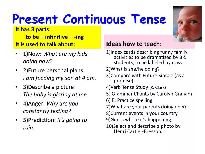 present continuous tense