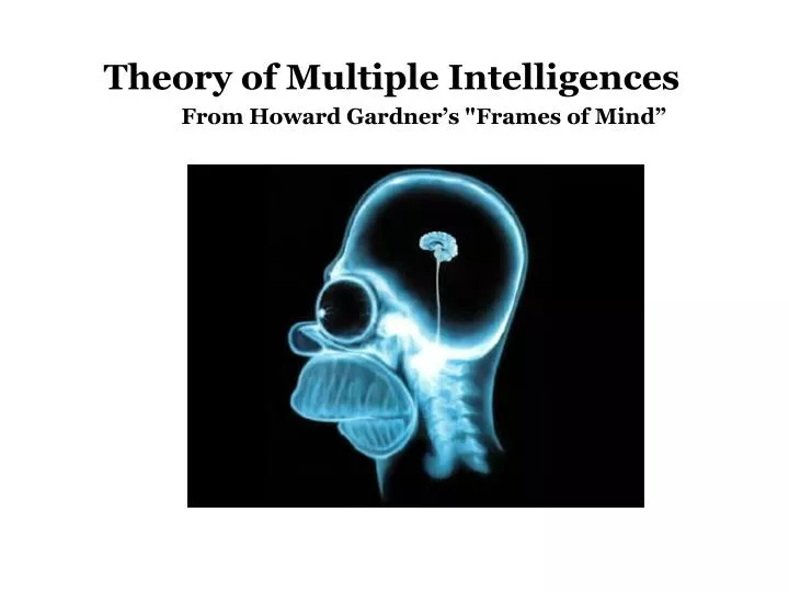 theory of multiple intelligences from howard gardner s frames of mind