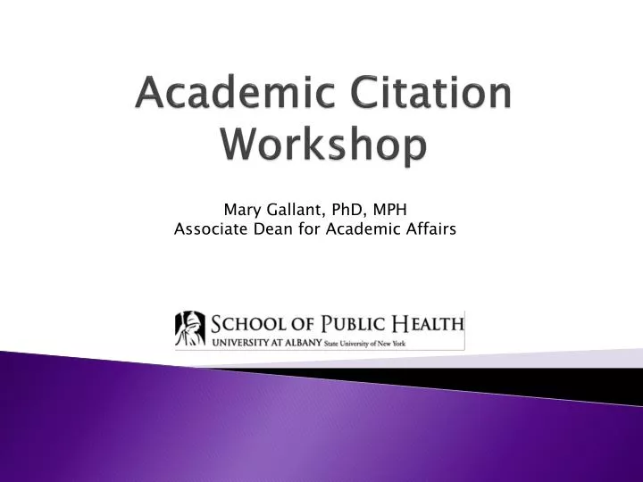 academic citation workshop