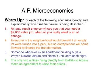 A.P. Microeconomics