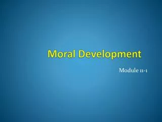 Moral Development