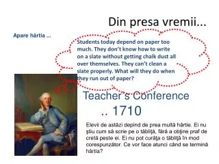 din presa vremii