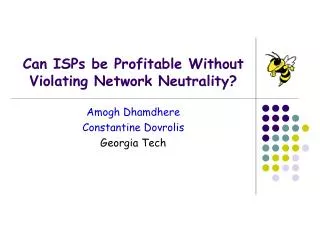 Can ISPs be Profitable Without Violating Network Neutrality?