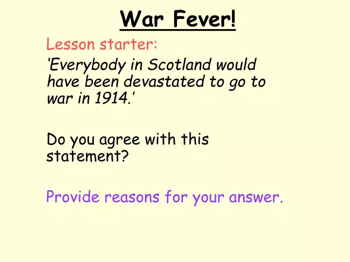 war fever