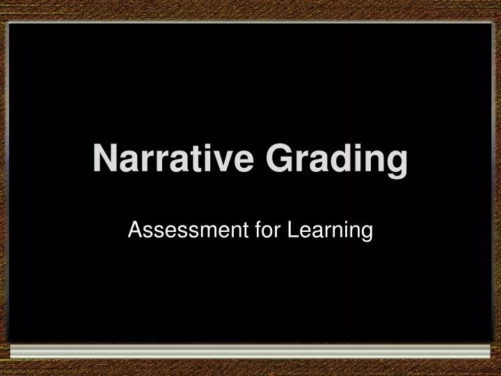 narrative grading