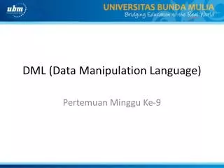 dml data manipulation language