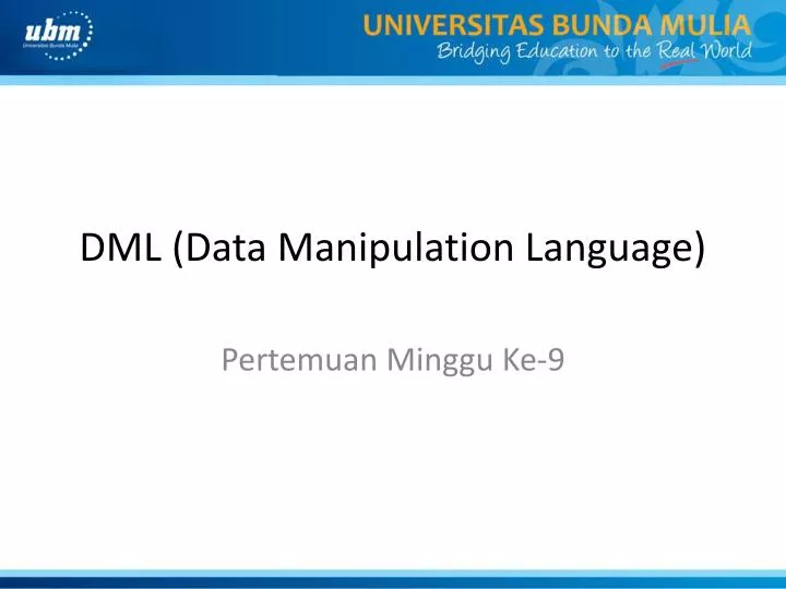 dml data manipulation language