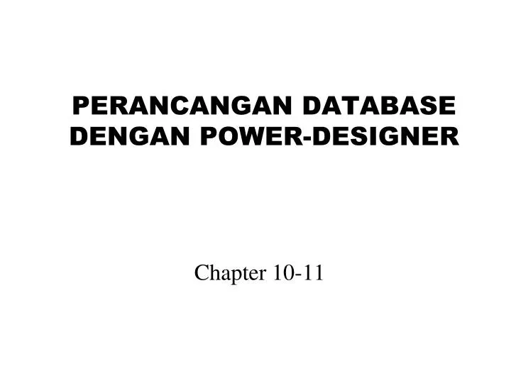 perancangan database dengan power designer