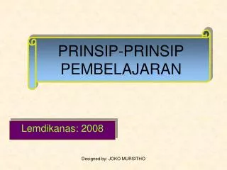 prinsip prinsip pembelajaran