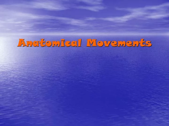 anatomical movements
