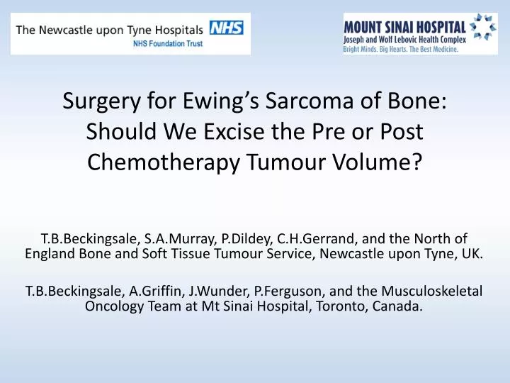 surgery for ewing s sarcoma of bone should we excise the pre or post chemotherapy tumour volume