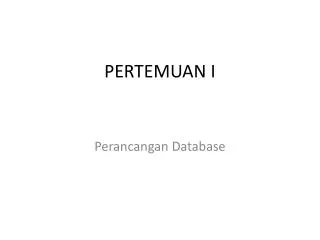 pertemuan i