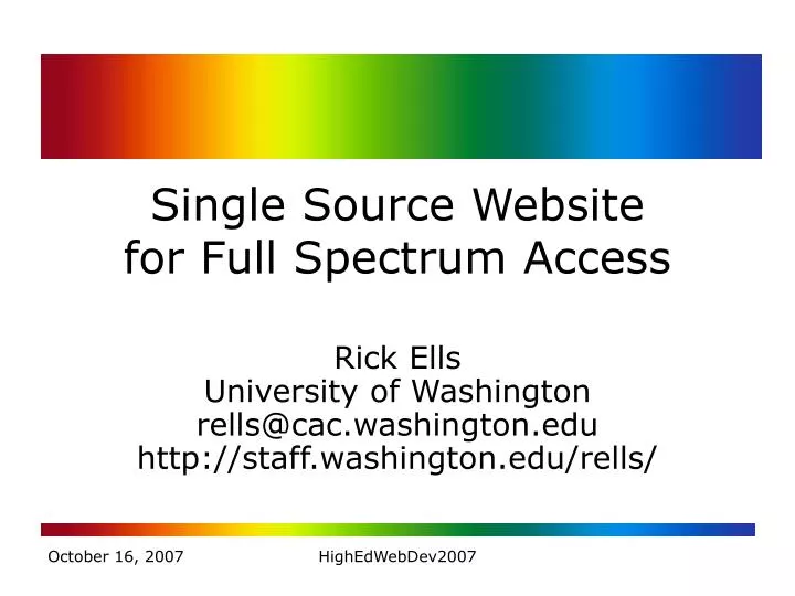 single source website for full spectrum access