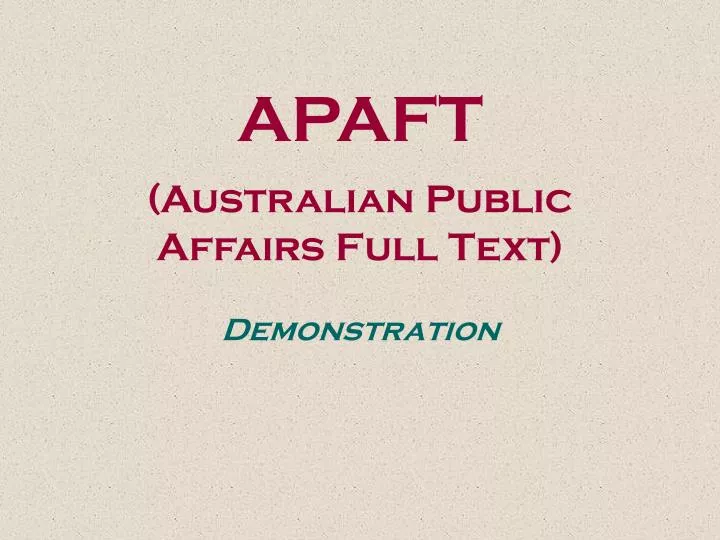 apaft australian public affairs full text