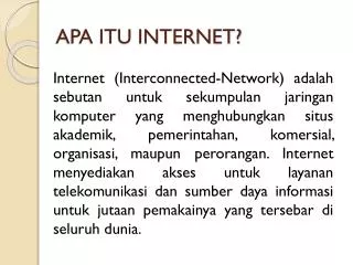 apa itu internet