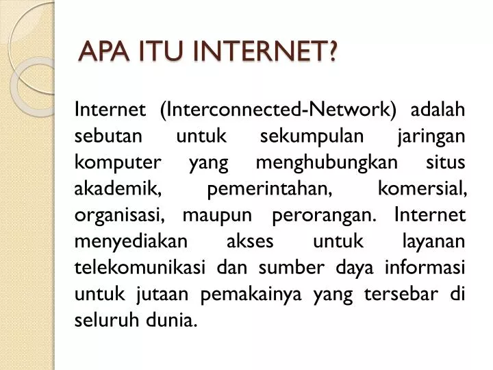 apa itu internet