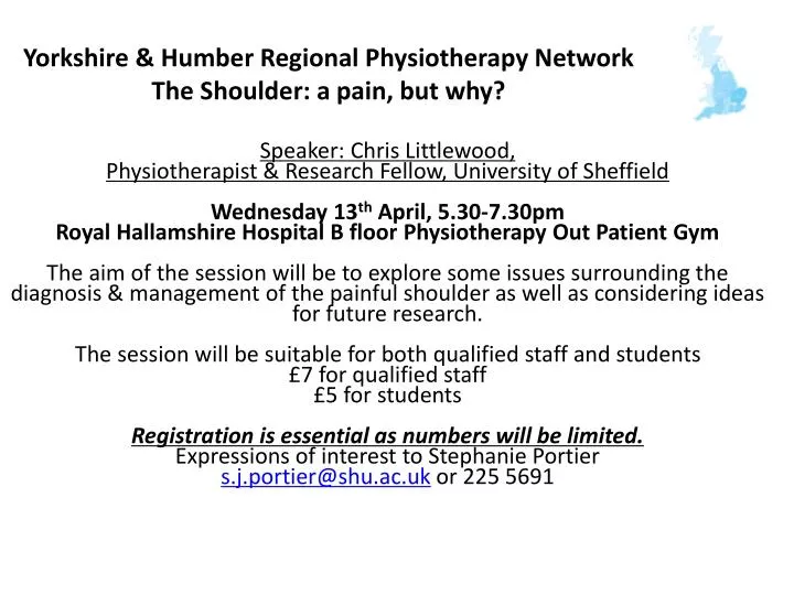 yorkshire humber regional physiotherapy network the shoulder a pain but why