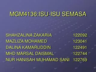 mgm4136 isu isu semasa
