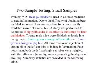 Two-Sample Testing: Small Samples