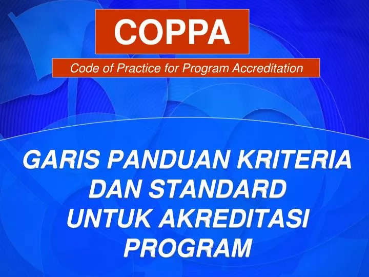 garis panduan kriteria dan standard untuk akreditasi program